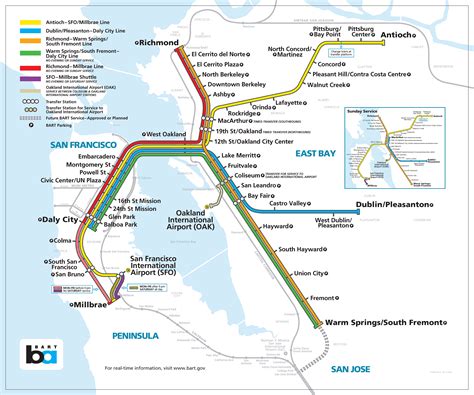 Bart yellow line - 6 days ago · Service Alert: The Red Line is not running today due to track work. For Millbrae, take the shuttle train between SFO and Millbrae, and transfer to/from the Yellow Line (Antioch-SFO). Millbrae riders from Richmond take the Orange/ Berryessa train and transfer at MacArthur to the Yellow/SFO train. 